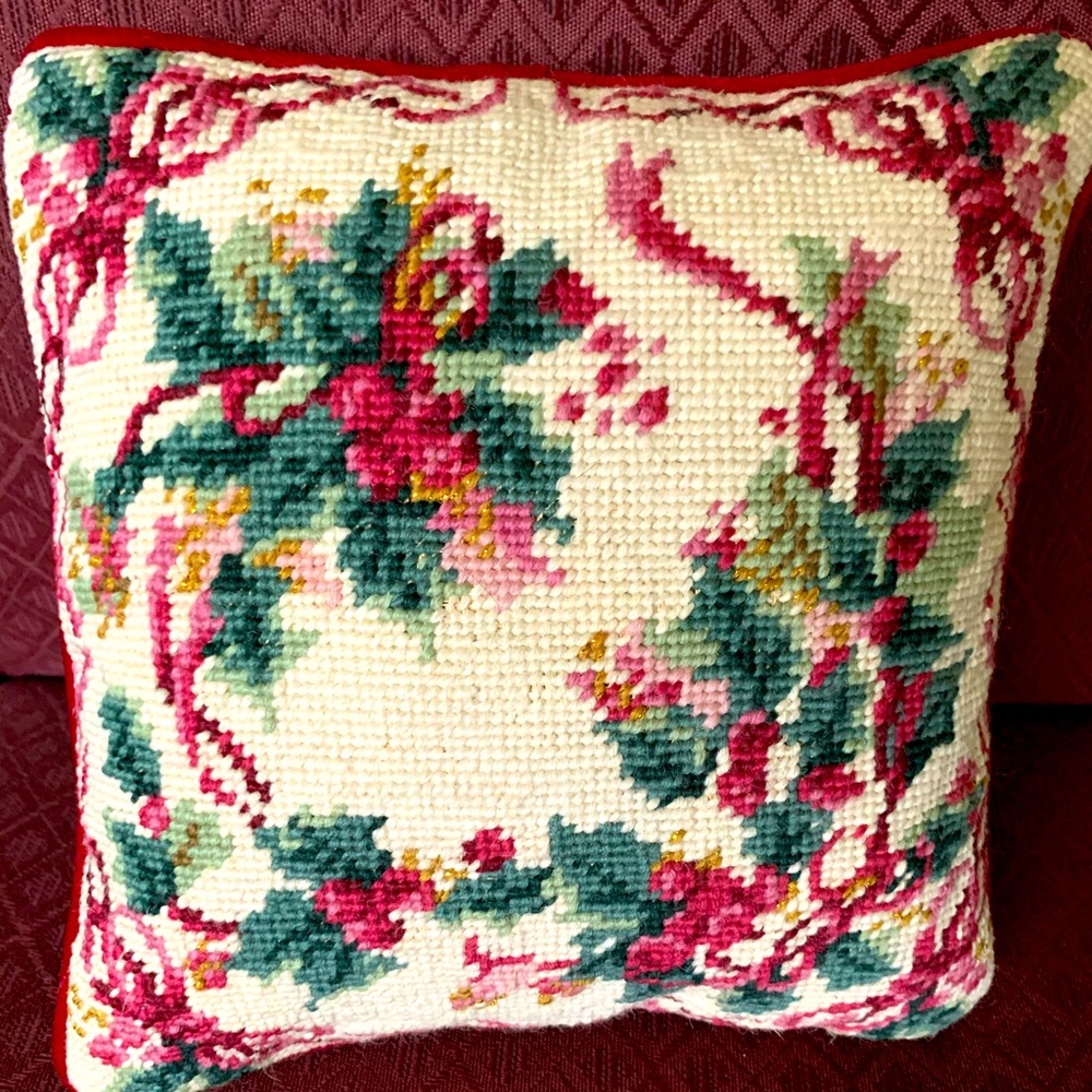 Vintage Embroidered Pillow